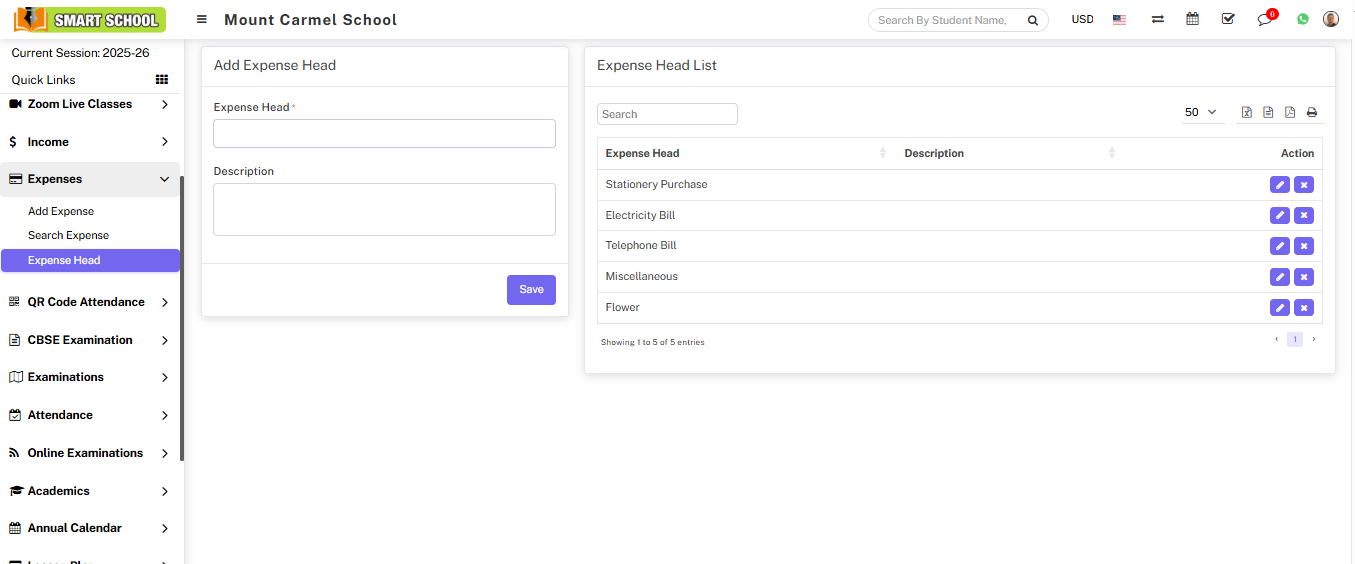 Add expense head image