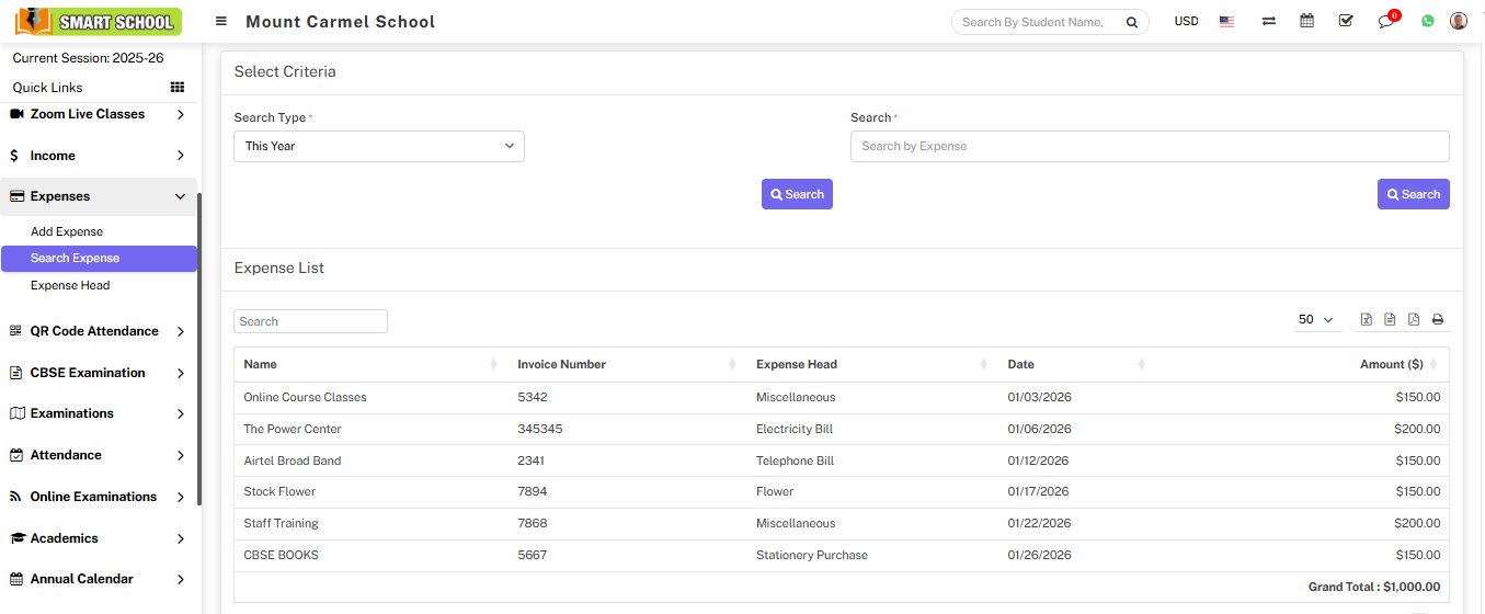 Search expense image