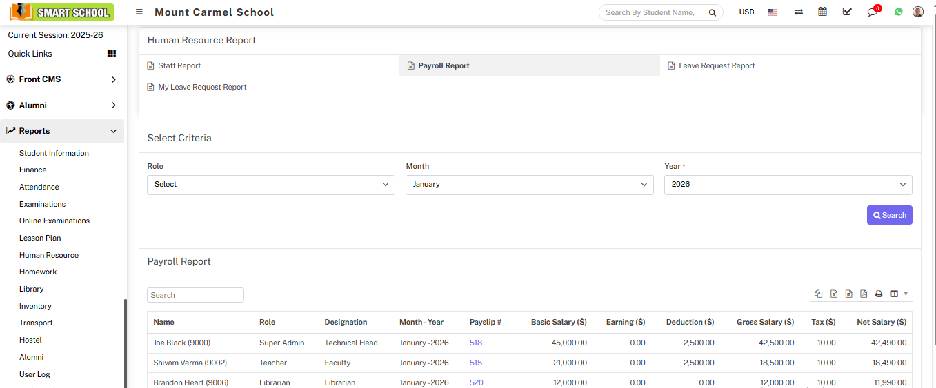 Payroll report image 