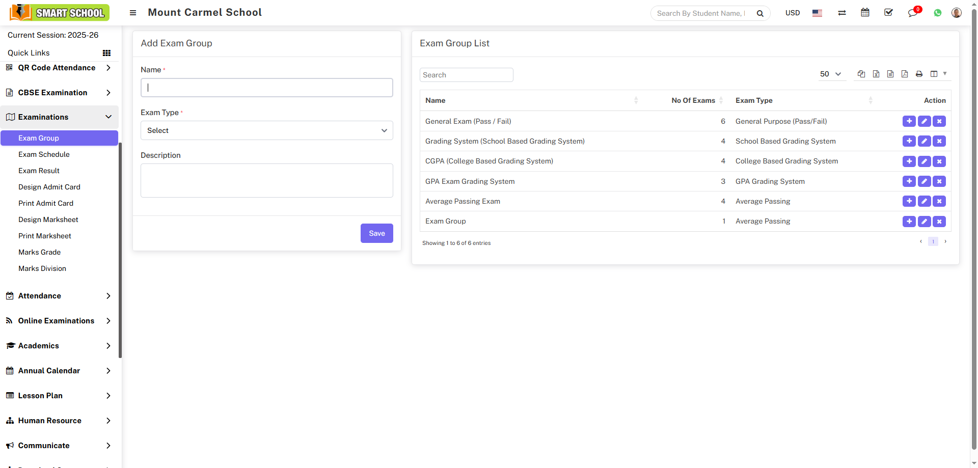 Add exam group image