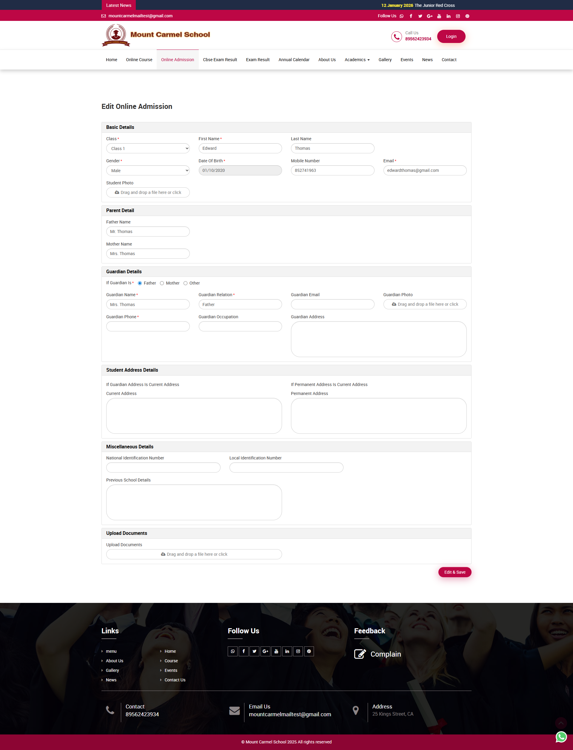 edit online admission image