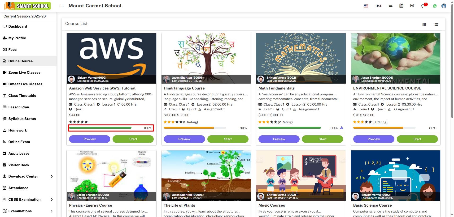 course progress image